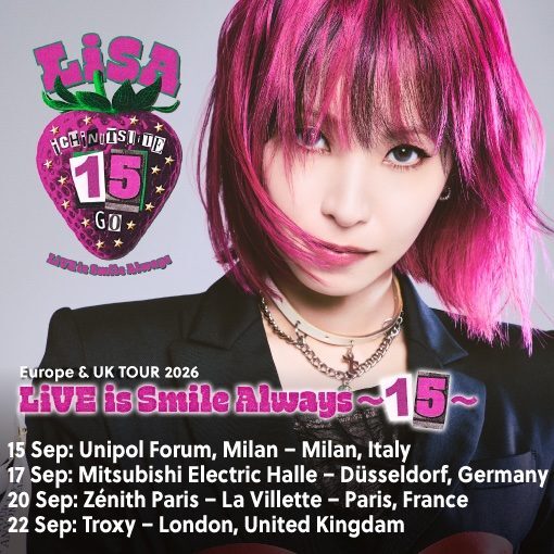 LISA 2026–2027 tour poster